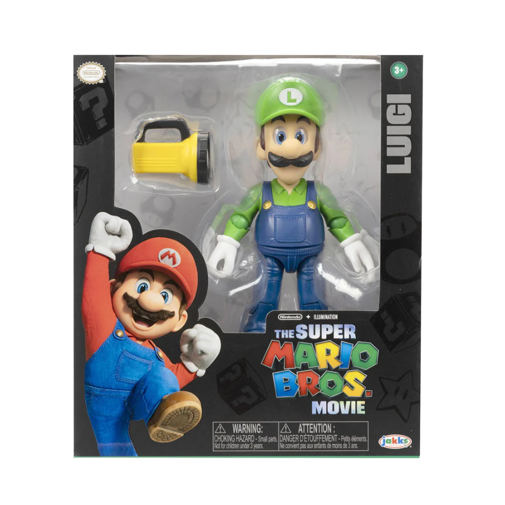 The Super Mario Bros. Movie - 5" Figure Series - Luigi Figure with Flashlight Accessory