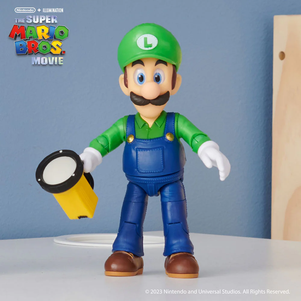 The Super Mario Bros. Movie - 5" Figure Series - Luigi Figure with Flashlight Accessory - Image 2