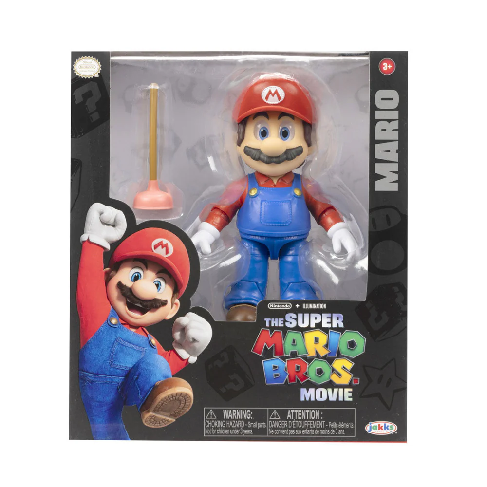 The Super Mario Bros. Movie - 5" Figure Series - Mario Figure with Plunger Accessory