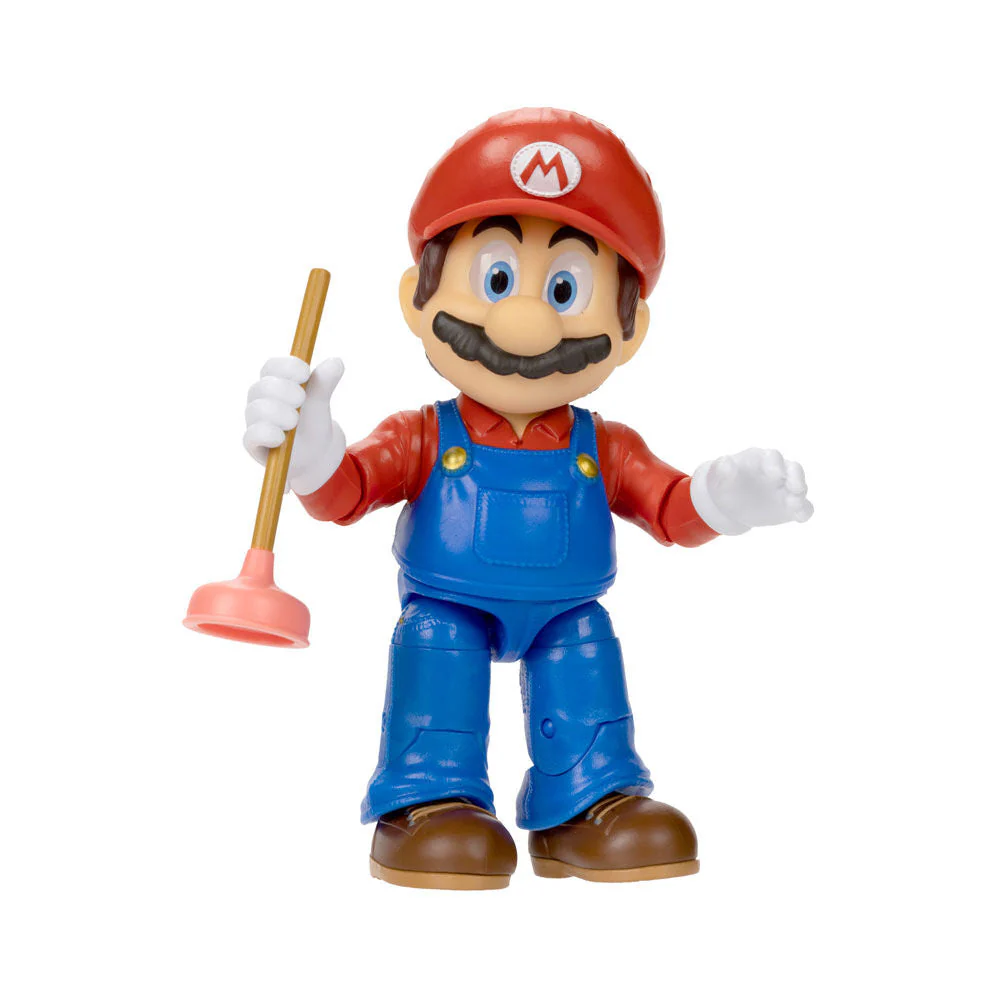 The Super Mario Bros. Movie - 5" Figure Series - Mario Figure with Plunger Accessory - Image 3