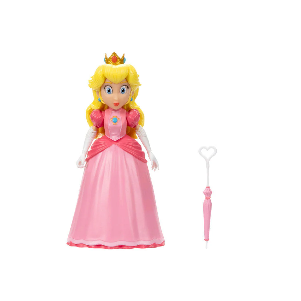 The Super Mario Bros. Movie - 5" Figure Series - Peach Figure with Umbrella Accessory - Image 4