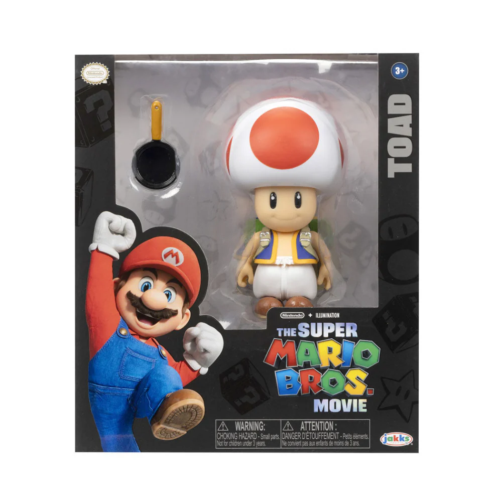 The Super Mario Bros. Movie - 5" Figure Series - Toad Figure with Frying Pan Accessory