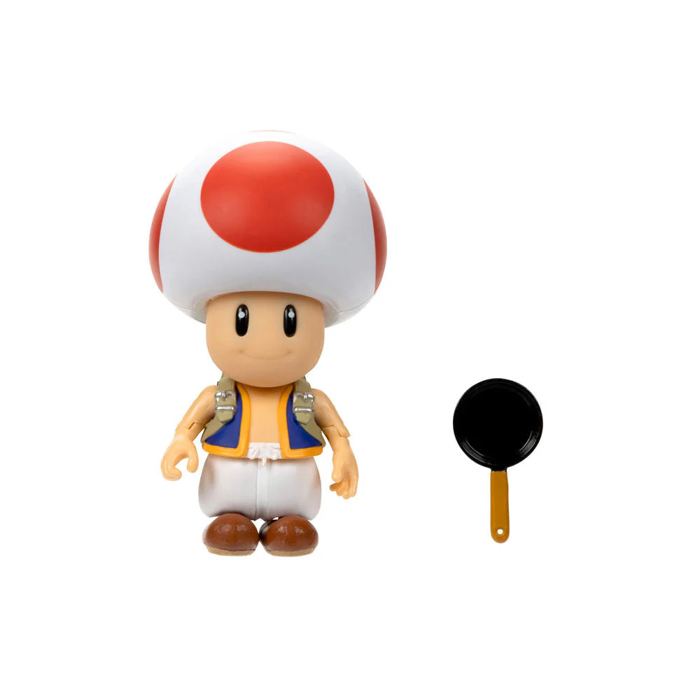 The Super Mario Bros. Movie - 5" Figure Series - Toad Figure with Frying Pan Accessory - Image 4