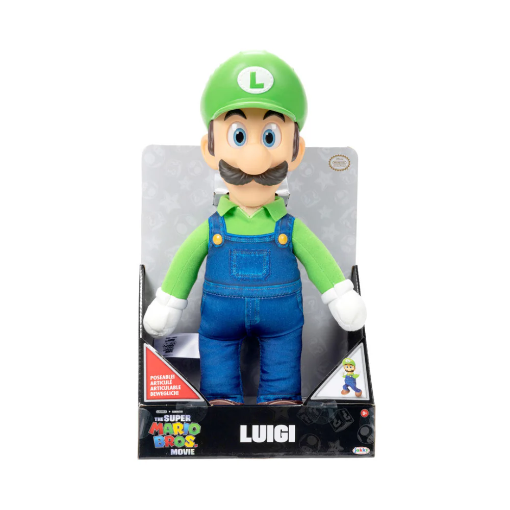 The Super Mario Bros. Movie - 15" Posable Plush - Luigi