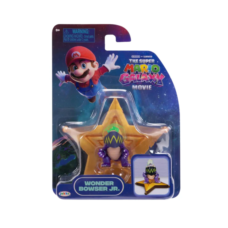 Nintendo Super Mario2 Movie Mini Fig Wonder Bowser JR w/Basic Accy Wave #1 As By Jakks Pacific - Image 3