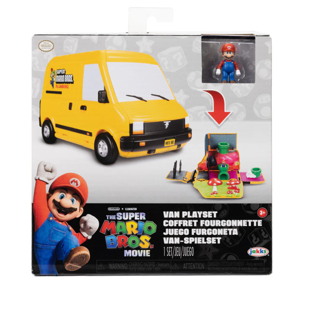The Super Mario Bros. Movie - Van Playset with 1.25" Mini Mario Figure