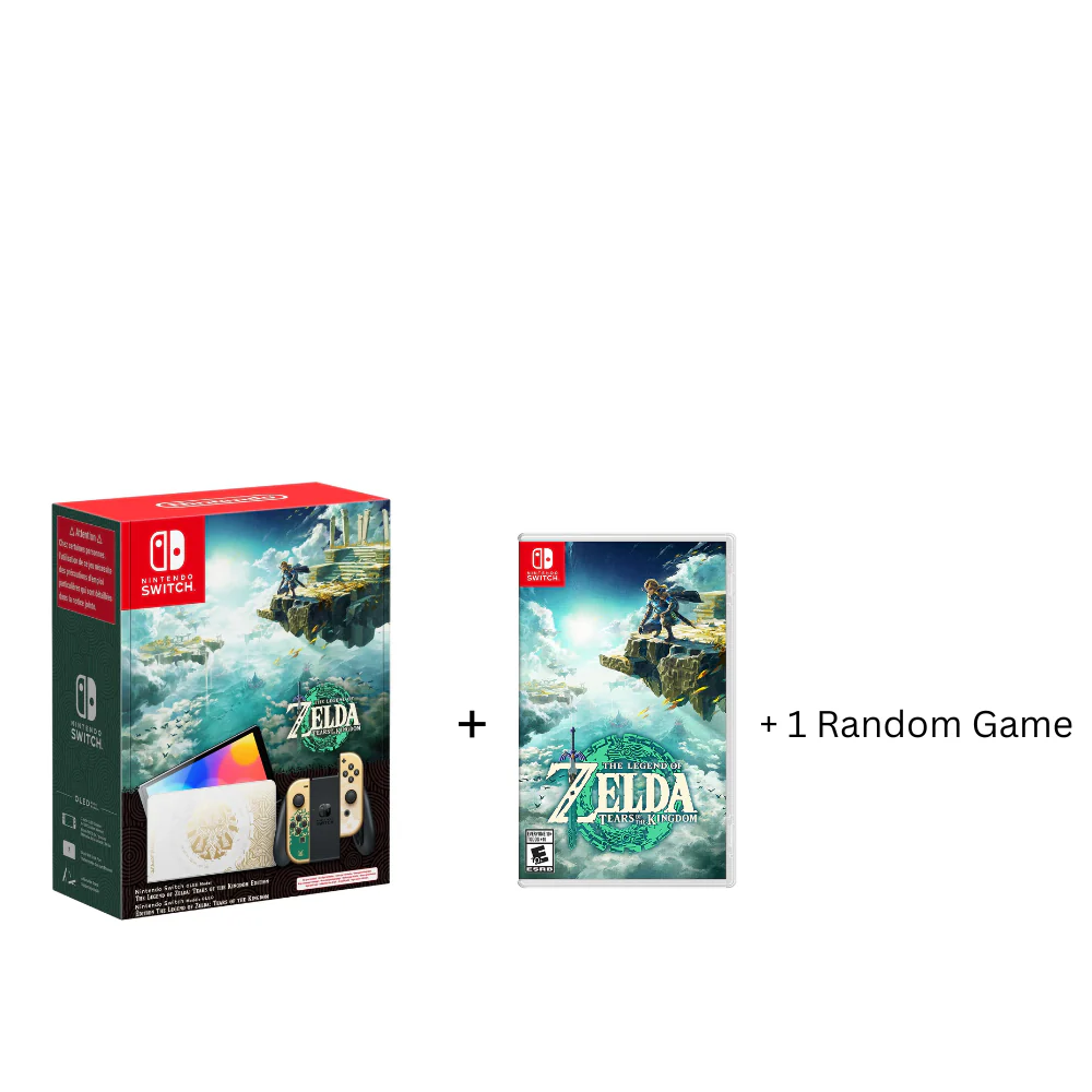 Nintendo Switch : The Legend of Zelda: Tears of the Kingdom Edition  OLED with 2 Games Bundle