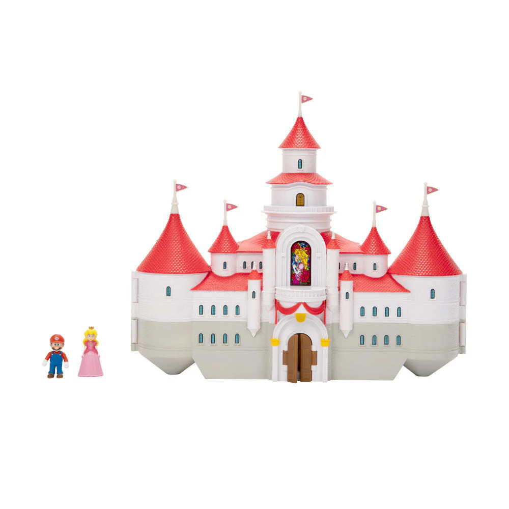The Super Mario Bros. Movie - Mushroom Kingdom Castle Playset with Mini 1.25" Mario and Princess Peach Figures - Image 4