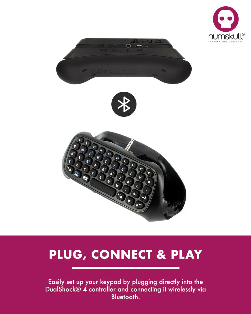 Numskull PlayStation 4 PS4 Bluetooth Wireless Mini Keyboard - Image 2