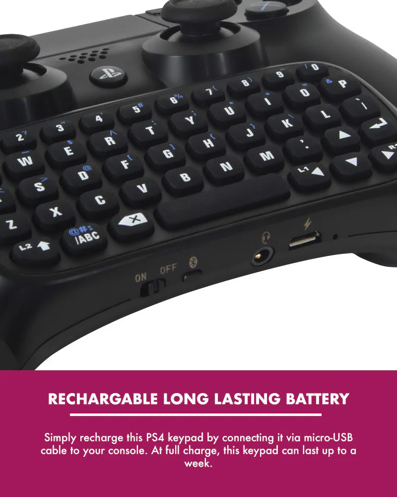 Numskull PlayStation 4 PS4 Bluetooth Wireless Mini Keyboard - Image 4