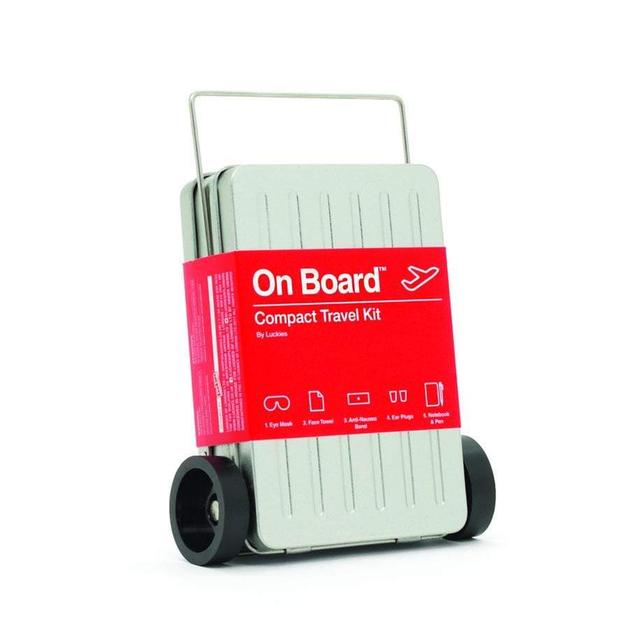On Board - Travel essentials in a mini metal suitcase