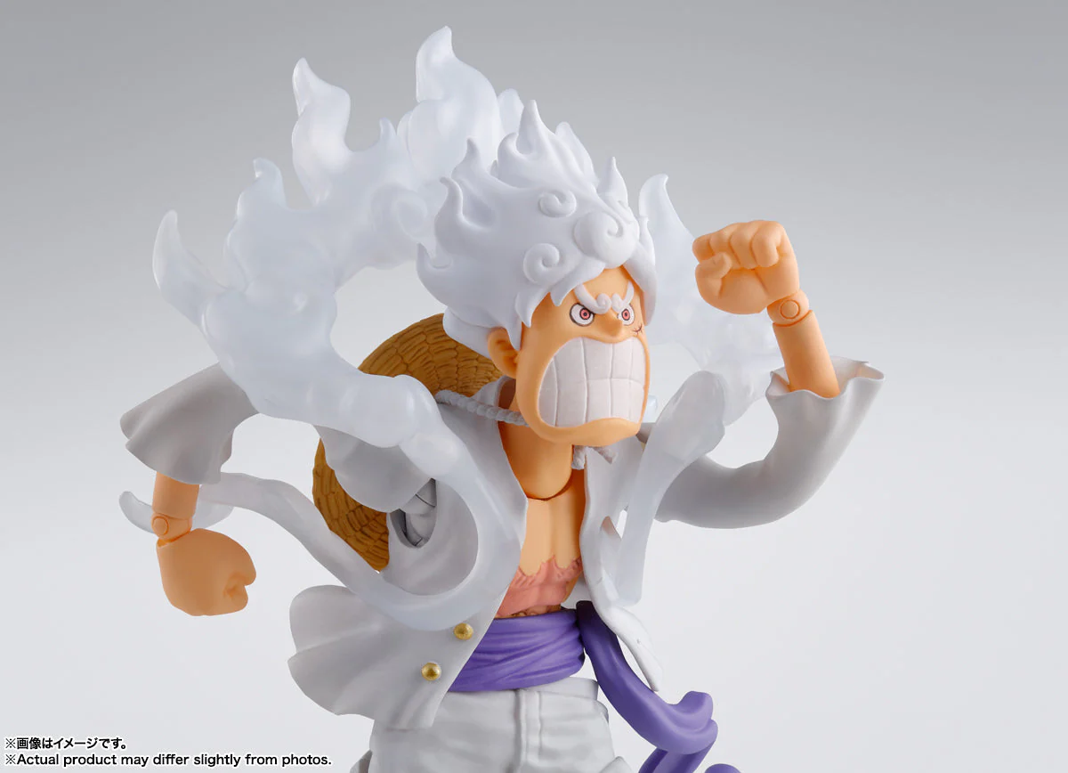 One Piece Monkey.D.Luffy Gear5 S.H.Figuarts Action Figure By Bandai Tamashii - Image 7