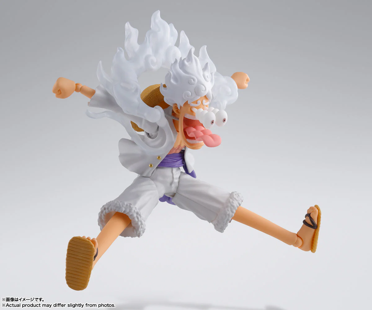 One Piece Monkey.D.Luffy Gear5 S.H.Figuarts Action Figure By Bandai Tamashii - Image 6