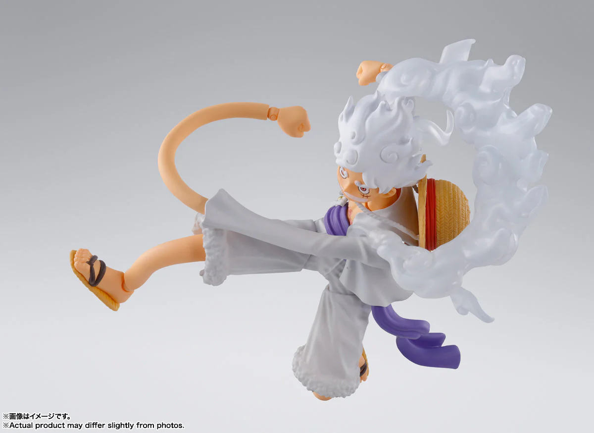 One Piece Monkey.D.Luffy Gear5 S.H.Figuarts Action Figure By Bandai Tamashii - Image 3