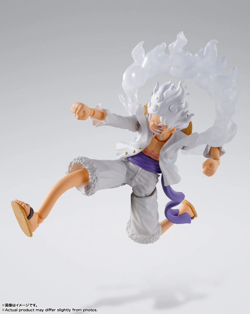 One Piece Monkey.D.Luffy Gear5 S.H.Figuarts Action Figure By Bandai Tamashii - Image 2