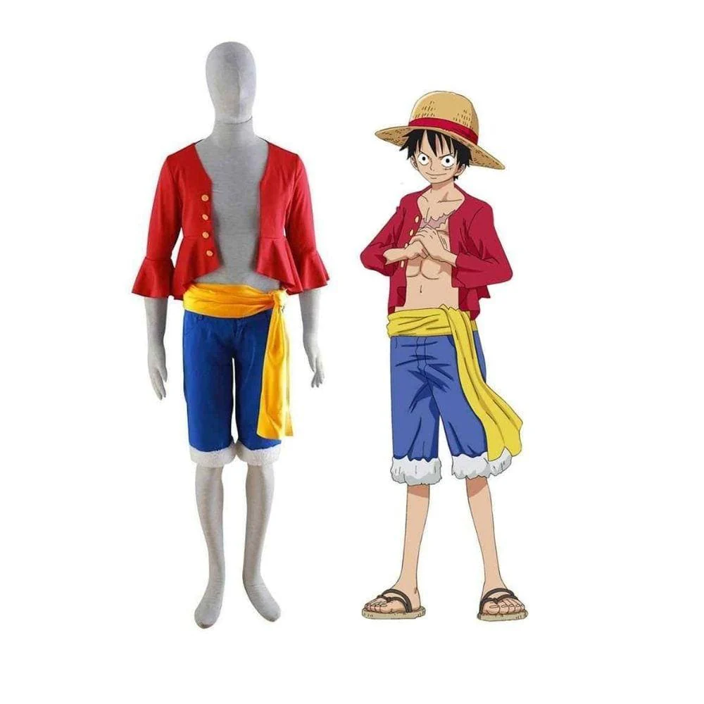One Piece Monkey D Luffy Mens Medium with Hat