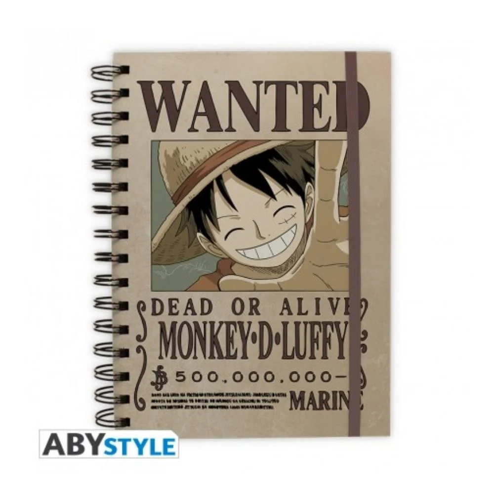 One Piece "Wanted Luffy" Notebook by Abystyle