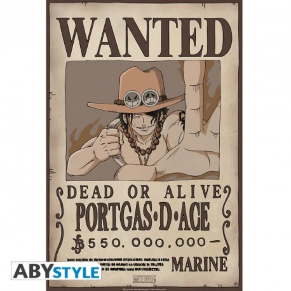 ONE PIECE - Poster "Wanted Ace" (52x35)