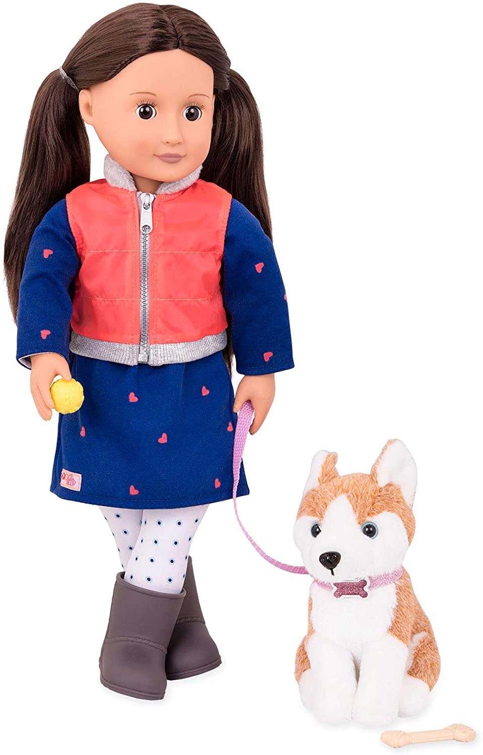 Our Generation BD31201C1Z Leslie and Husky Fashion Doll, Various