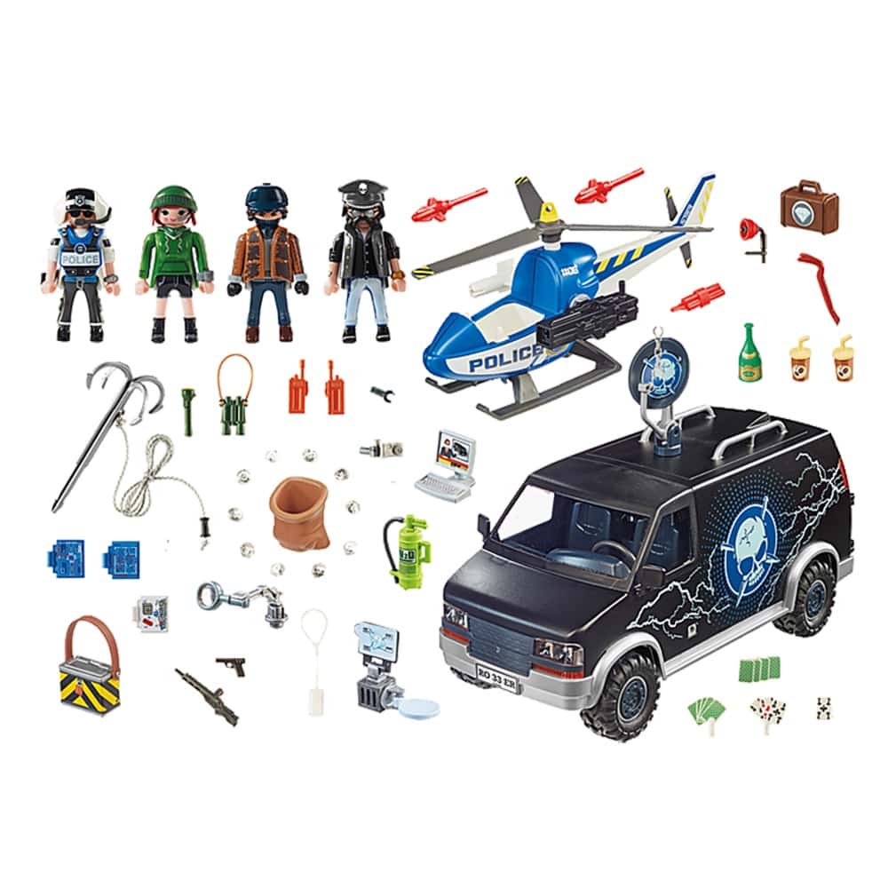 Playmobil Helicopter Pursuit with Runaway Van - Image 4