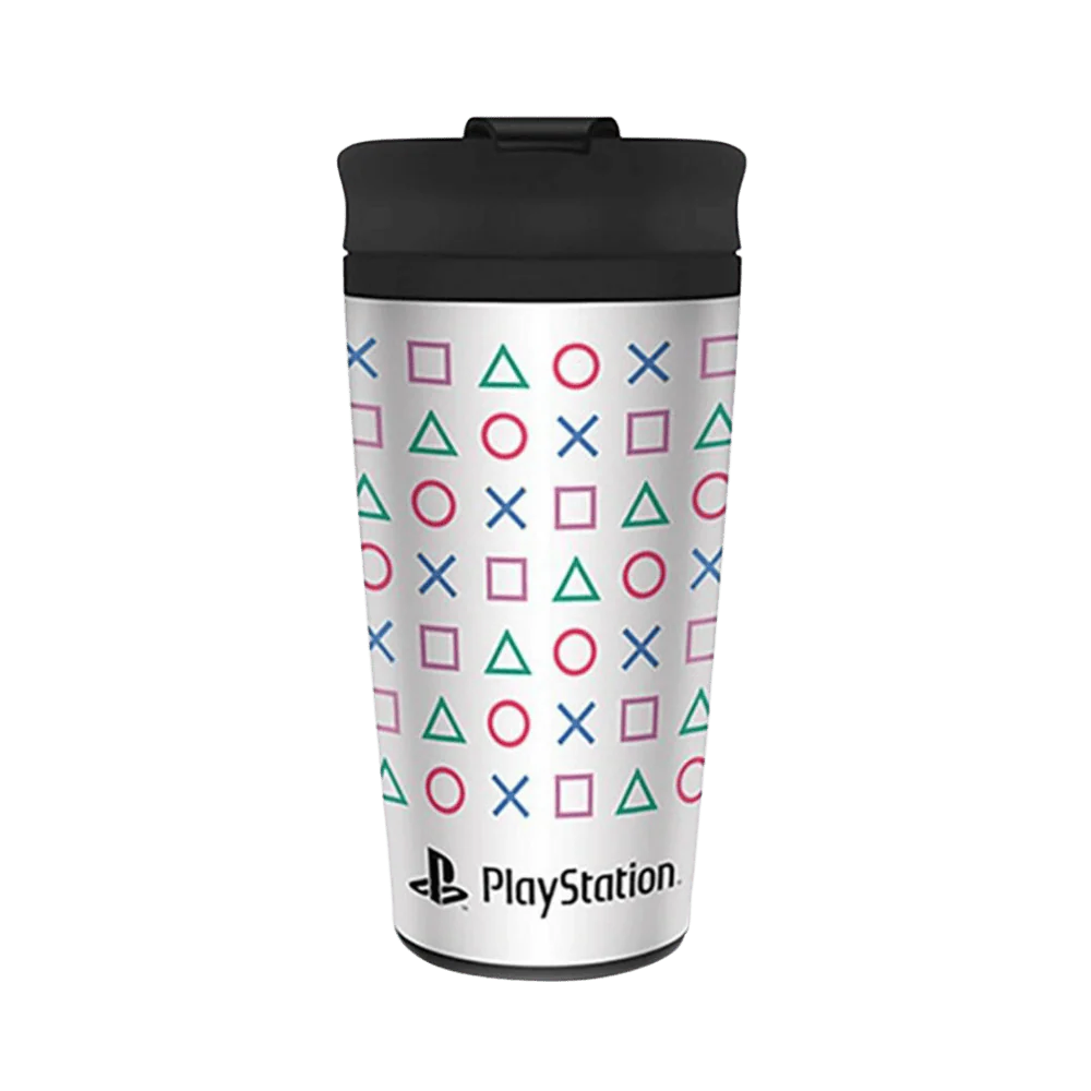 PLAYSTATION - SHAPES - (METAL TRAVEL MUG) By Pyramid