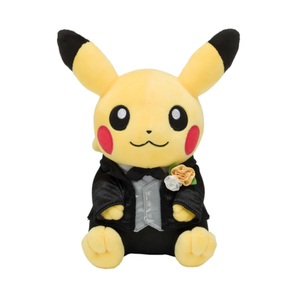 Pokemon Center Pikachu Male Shape Pokemon Garden Wedding Version  6" Plush