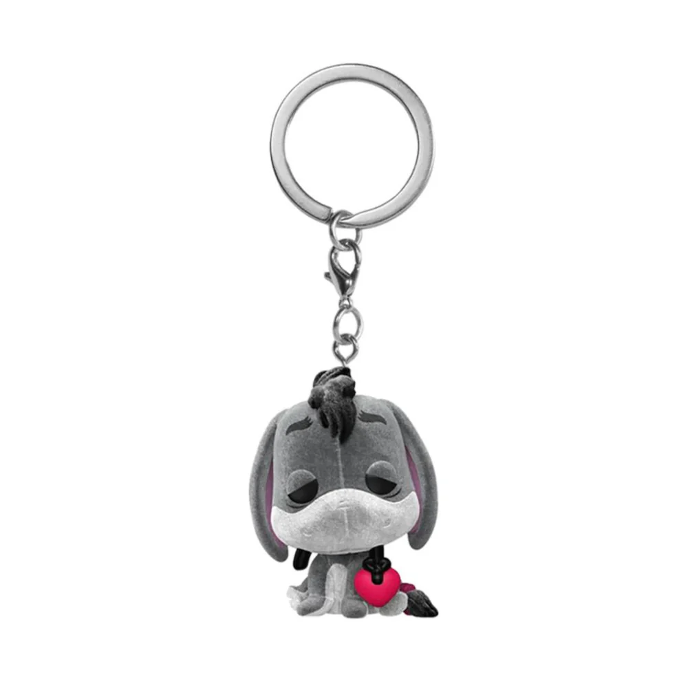 Funko Keychain : Disney Winnie the Pooh - Eeyore with Heart (Flocked)