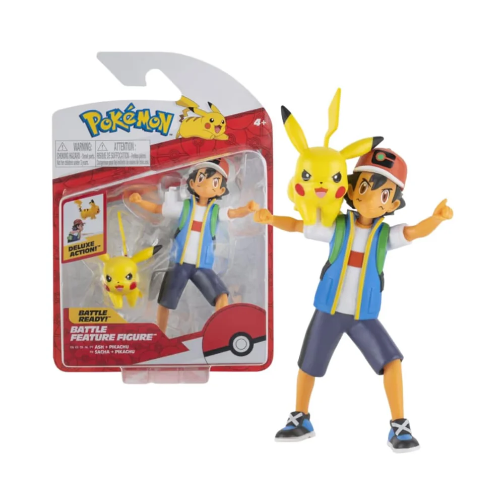 Pokemon Battle Feature Figure Ash + Pikachu