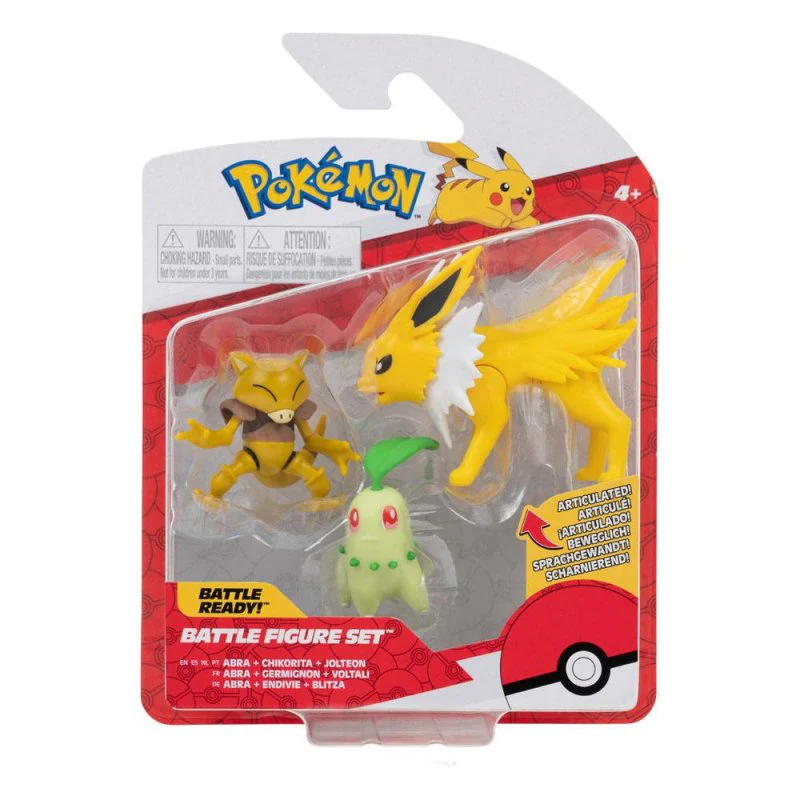 POKEMON BATTLE FIGURE 3 SET - Abra, Chikorita & Jolteon