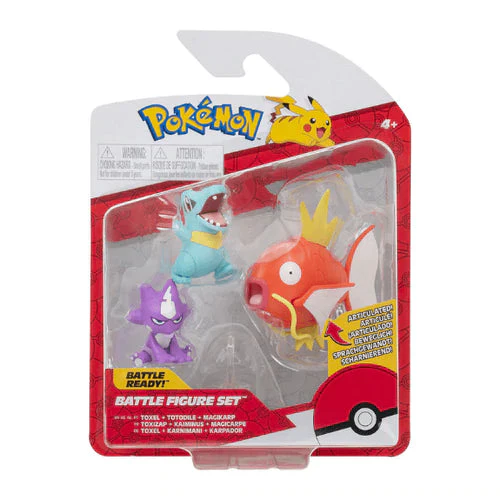 POKEMON BATTLE FIGURE 3 SET - Toxel, Totodile, Magikarp