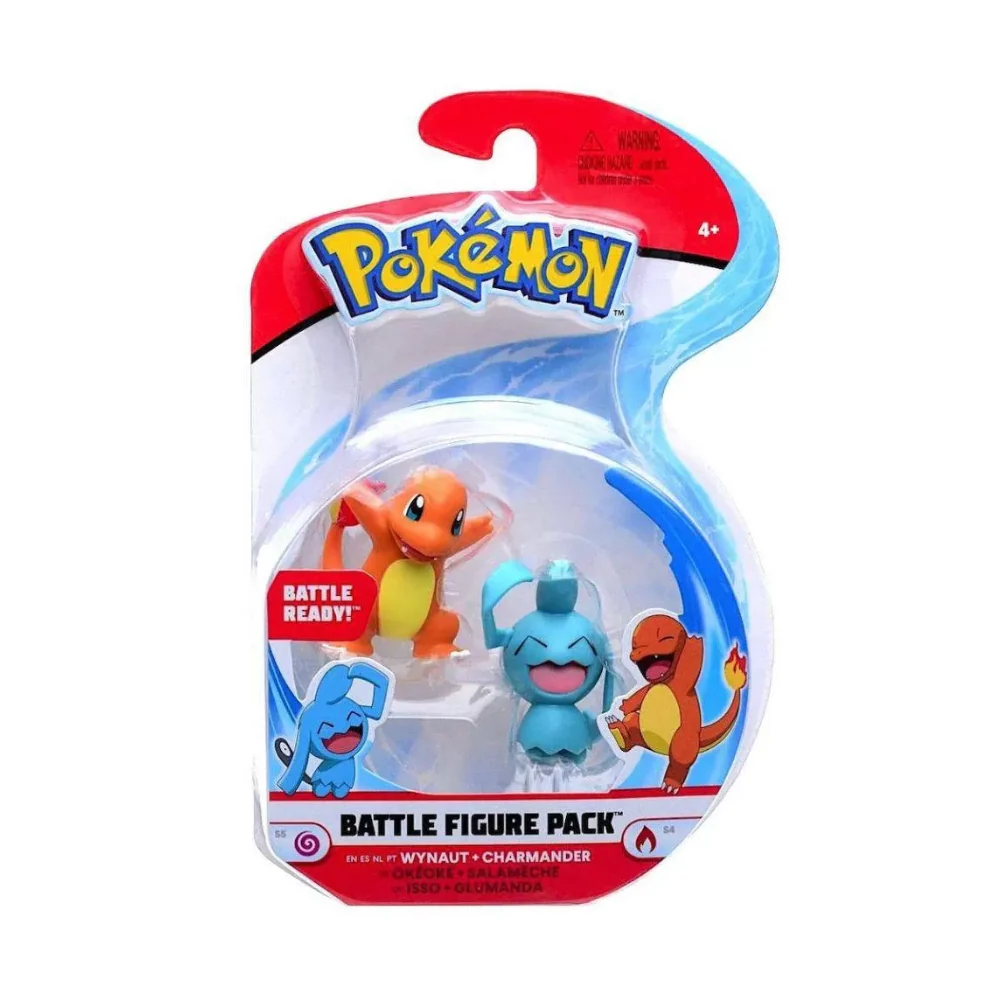 Pokemon Battle Figure Wynaut & Charmander 3" Figures