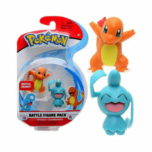 Pokemon Battle Figure Wynaut & Charmander 3" Figures - Image 2