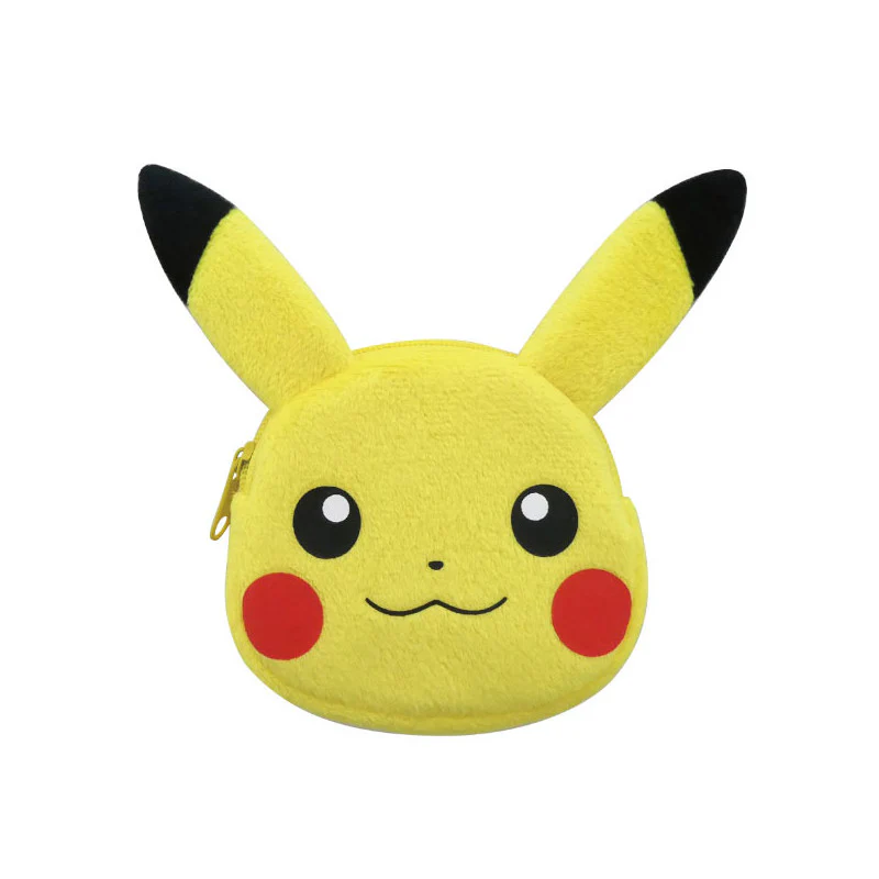 Pokemon Face Pass Case Pikachu Pouch Commuter Holder Yellow