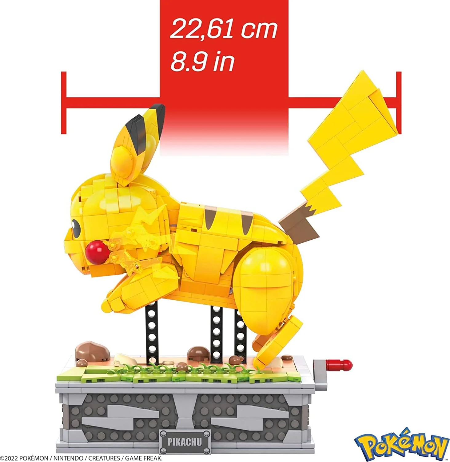 Mega Pokemon Pikachu Figure Building Motion Pikachu Collectible with Mechanized Movement - Image 4