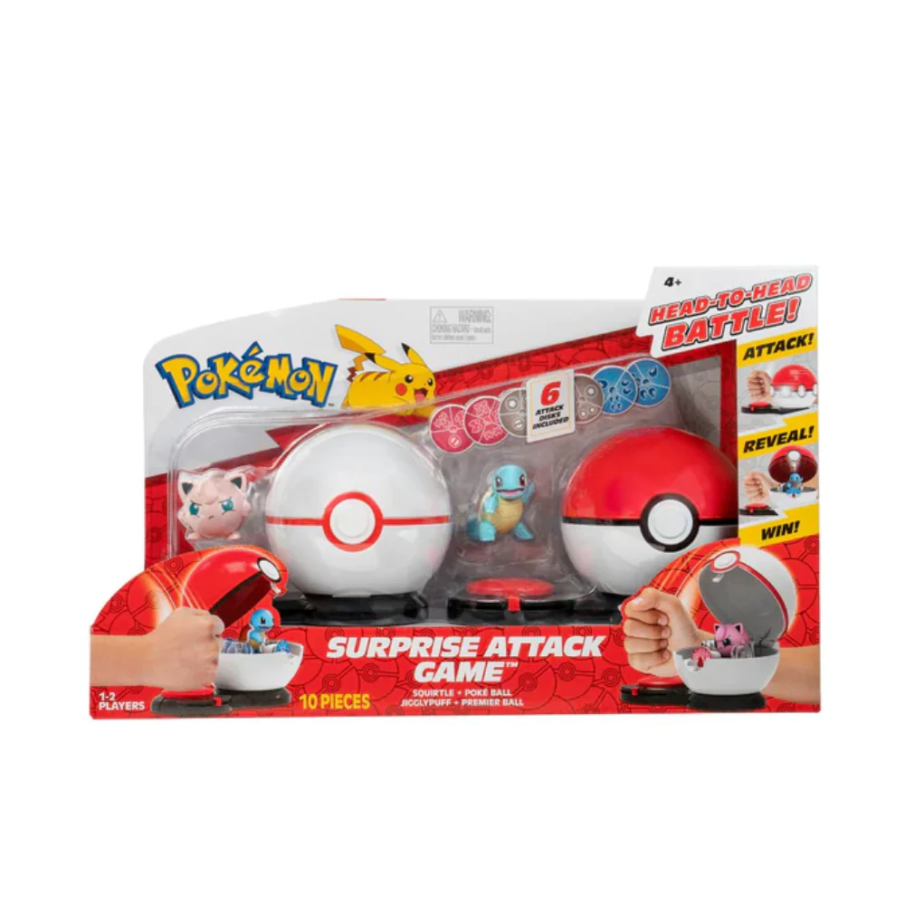 POKEMON SURPRISE ATTACK GAME - Squirtle vs Jiggly Puff