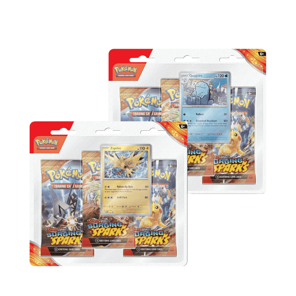 Pokemon TCG : Scarlet & Violet Surging Sparks (SV08) 3 Pack Blister EN (1 RANDOM)