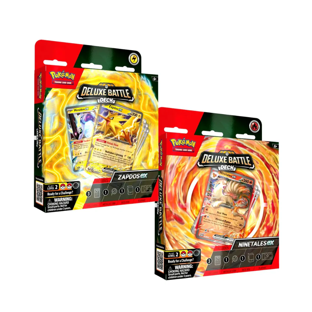 Pokémon TCG: ZAPDOS/NINE TALES DELUXE BATTLE DECK X 2 (1PC Random)