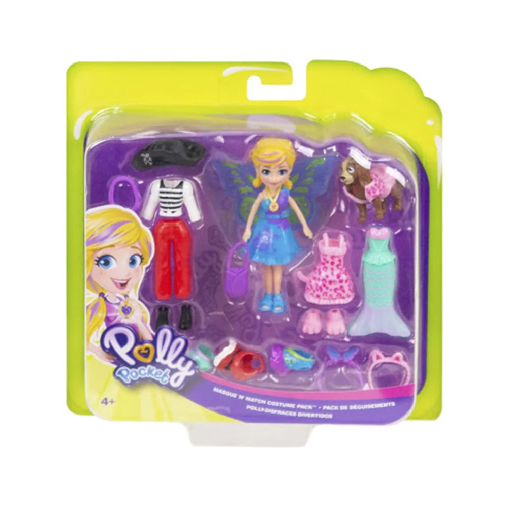 Polly Pocket Masque N' Match Costume Pack 3" Doll Play Set