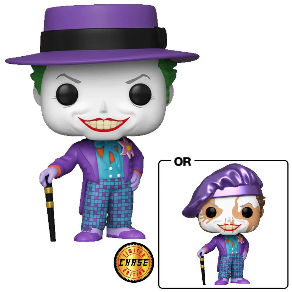 Pop! Heroes: Batman 1989 - Joker with Hat w/ Chase - Image 2