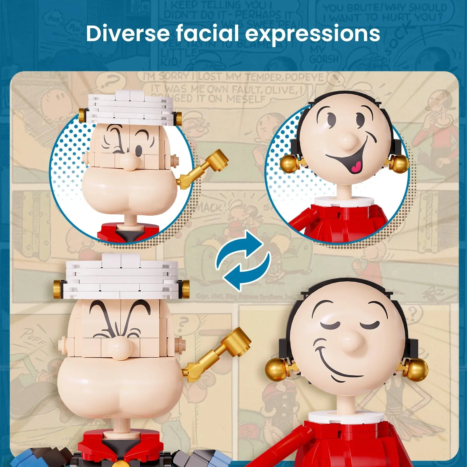 POPEYE·WITH OLIVER Brick Figures By Pantasy - Image 3