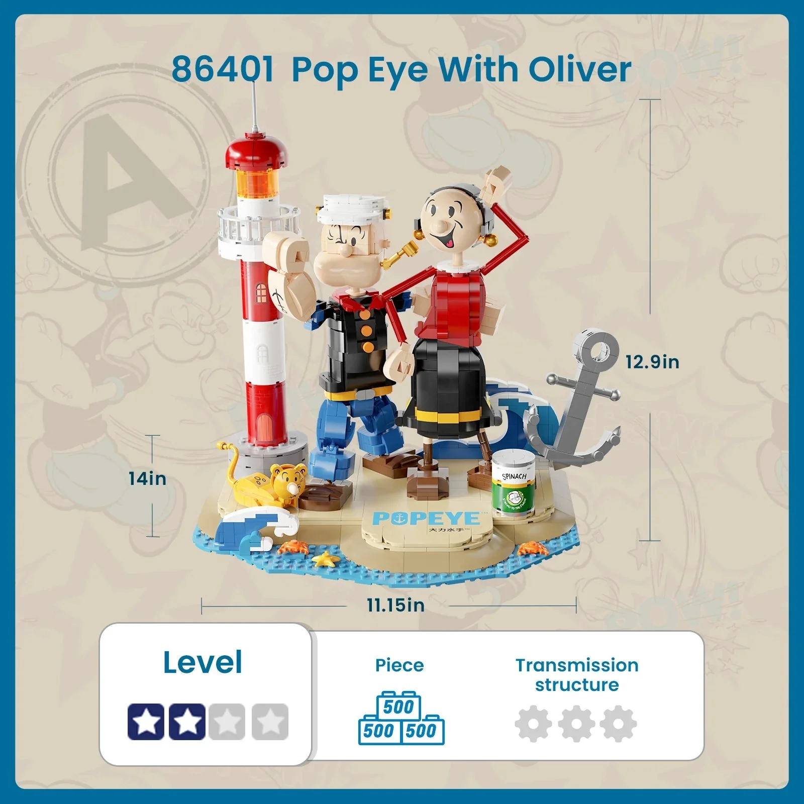 POPEYE·WITH OLIVER Brick Figures By Pantasy - Image 6