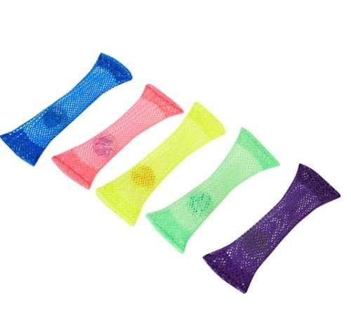 Power Joy Sensory Toy Mesh Tube Glass Marble 5 Pieces, Fidget Toys