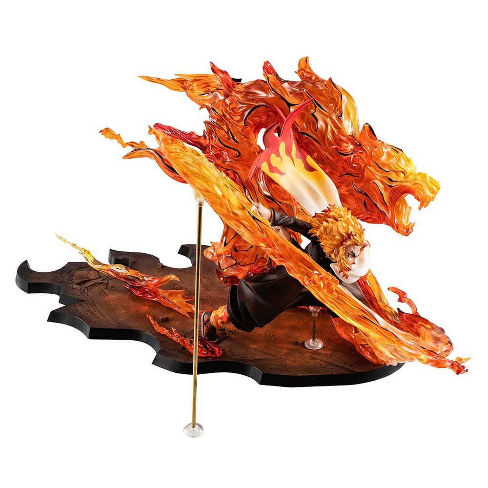 Demon Slayer Kyojuro Rengoku Flame Breathing Fifth Form Flame Tiger Precious G.E.M Statue - Image 3