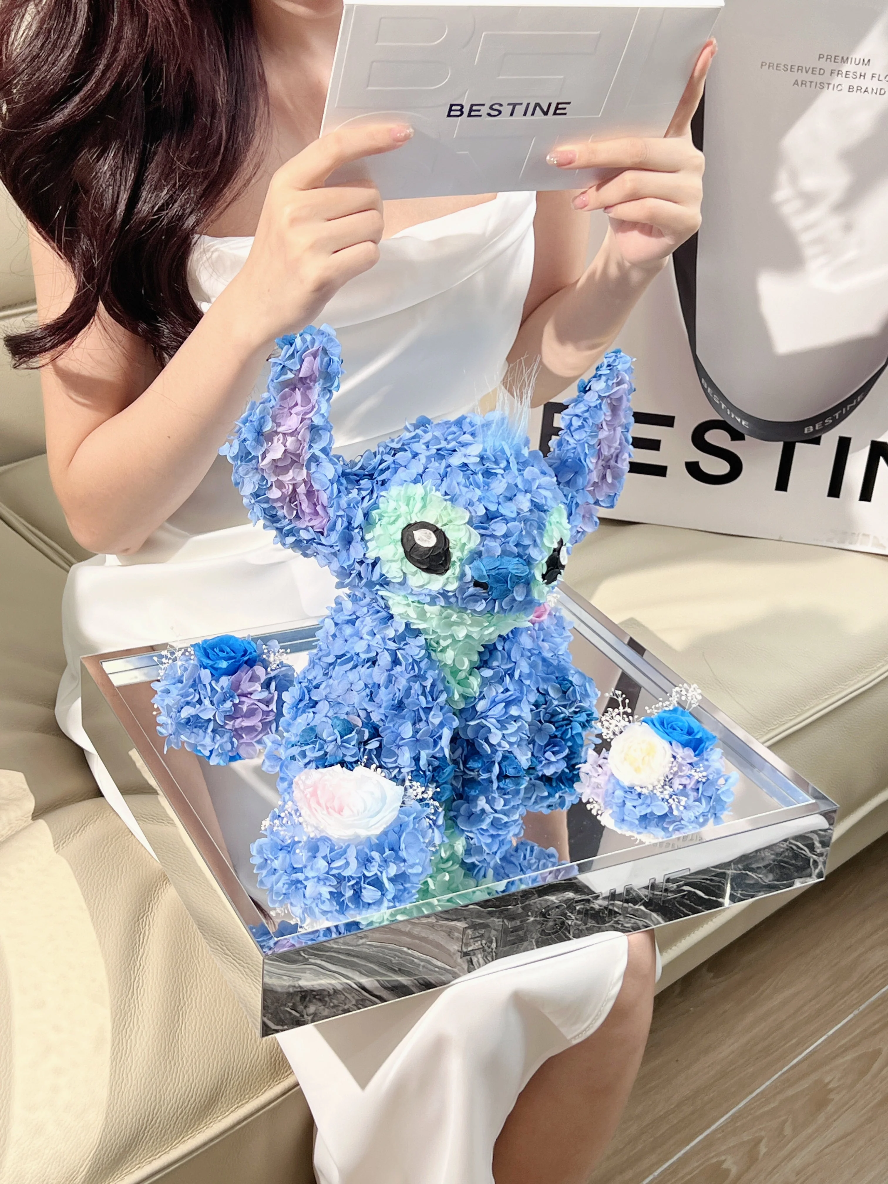 Disney Preserved Flower Hydrangea Stitch Gifts By Betine - Image 4