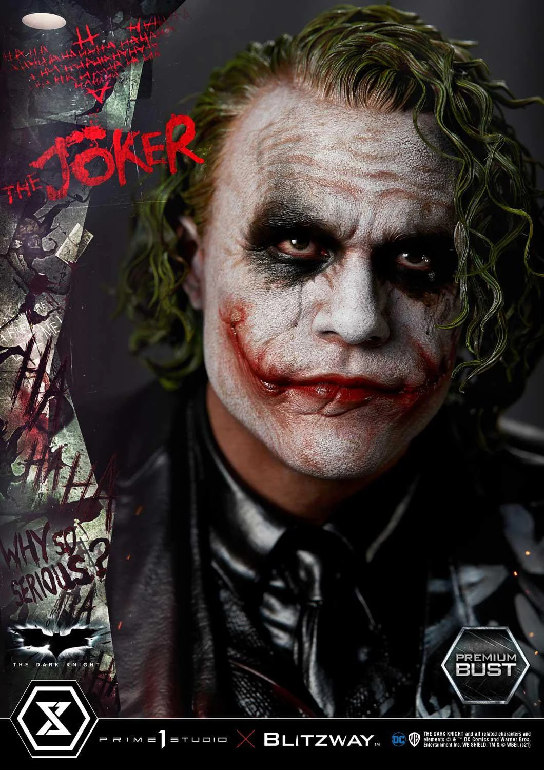 Premium Bust The Dark Knight (Film) The Joker 1/3 scale By Prime 1 Statue - Image 4