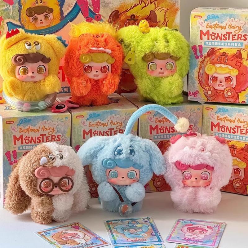 Q.Kid Emotional Hairy Monsters Series Plush Blind Box - Plush Pendant By Jotoys (1pc Random) - Image 2