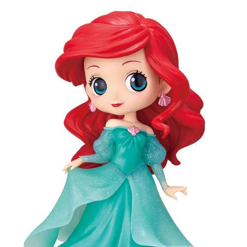 Disney Ariel Princess Dress Glitter Version Q Posket Figure by Banpresto - Image 2