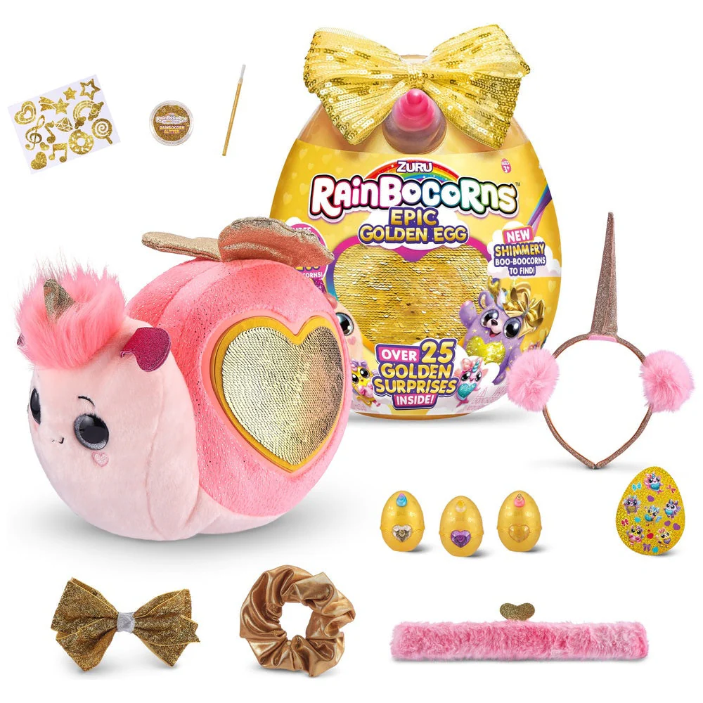 Rainbocorns Epic Giant Golden Egg With 25 Golden Surprises Series 3 Blind Box by Zuru - Image 4