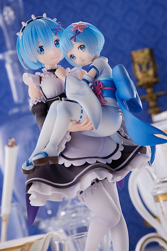 Re:ZERO Starting Life in Another World Figure Rem & Childhood Rem 1/7 Scale Figure by Sega - Image 2
