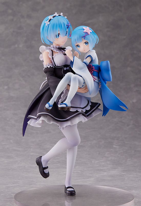 Re:ZERO Starting Life in Another World Figure Rem & Childhood Rem 1/7 Scale Figure by Sega - Image 3